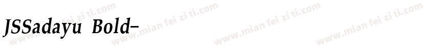 JSSadayu Bold字体转换